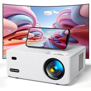 Draagbare beamer 15.000 Lux 5G WiFi Native 1080P video thuisbioscoop projector - smartphone PC Xbox PS5 laptop tv-stick Beamer