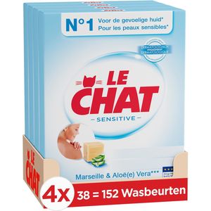Le Chat - Marseille & Aloe Vera - Waspoeder - 4 x 2.28 kg - 152 Wasbeurten