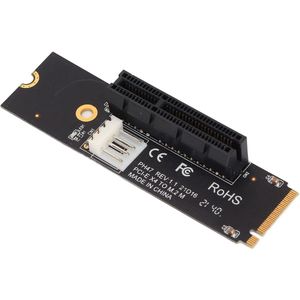 PH47 NGFF M2 naar PCI-e-adapter, NGFF/M.2 naar PCIE X4-slot riserkaart met LED-indicatoren, compatibel met X1 X4 X8 X16, PCIE-adapterconverter voor BTC Miner Mining