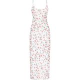 MYMO - Zomerjurk - Grasgroen / Karmijnrood / Wit - Spring Summer