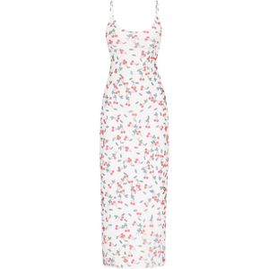 MYMO - Zomerjurk - Grasgroen / Karmijnrood / Wit - Spring Summer