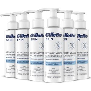 Gillette SKIN - Gezichtsreiniger - Ultra Gevoelige Huid - Voordeelverpakking 6 x 140 ml