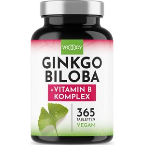Ginkgo Biloba - 6000mg per Tablet - 365 Stuks - B-Vitamine Powercomplex