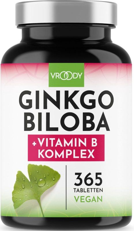 Ginkgo Biloba - 6000mg per Tablet - 365 Stuks - B-Vitamine Powercomplex