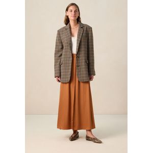 Sissy-Boy - Maxi Rok - Lichtbruin - 100% Viscose - Hoge Taille met Elastische Band