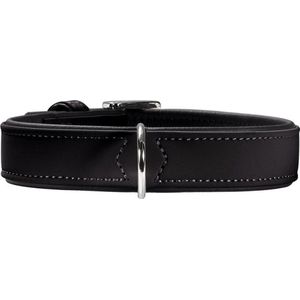 Hunter halsband voor hond softie kunstleder nubuck look zwart 28-34 cmx22 mm