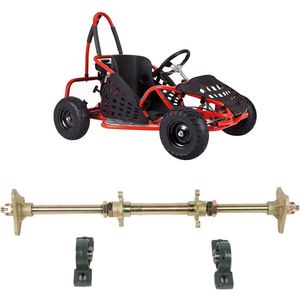 Allecto Plus - Achterspin Set 24 Inch Metaal Anti-Impact Lagers Snelle Bevestigingsmiddelen Flens Set voor ATV's Quads Drift Trikes - Achterspin voor Go-kart