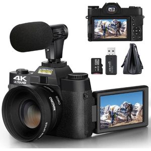 Thuys Digitale Camera - 4K - 48MP - Beginners - Zwart