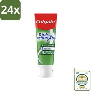 Colgate Tandpasta Triple Action Extra Fresh 75 ml - Voordeelverpakking - 24 stuks - Triple Action - Xtra Fresh