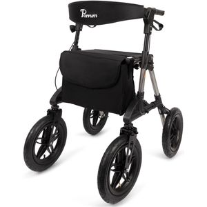 Parvum - Rebel - Rollator - Grijs - Opvouwbaar - Inclusief Stokhouder, Tas, Zitting & Rugleuning