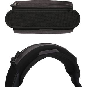 kwmobile cover voor hoofdband koptelefoon geschikt voor Sony WH-H910N / WF-1000XM3 - Hoofdtelefoon band hoes met rits - Van nylon in zwart