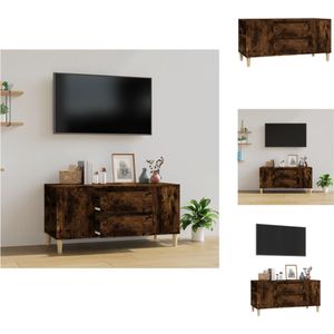 vidaXL Tv-meubel Scandinavische stijl - 102x44.5x50 cm - Gerookt eiken - Duurzaam hout - Kast
