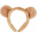 Pluche leeuwen hoofdband met oortjes15 cm - verkleed spullen voor dierenpak