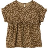 Meisjesblouse - Beige - Katoengaas - Met Print