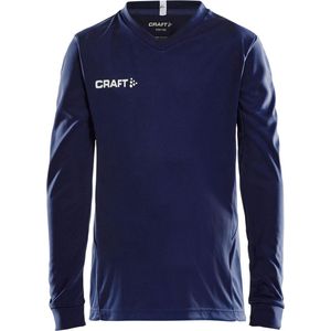 Craft Squad Jersey Solid LS Shirt Junior  Sportshirt - Maat 158  - Unisex - blauw/wit Maat 158/164
