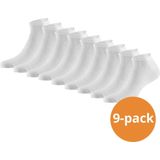 Apollo Bamboo Sneakersokken Wit - 9 paar Witte Bamboe sneaker sokken - Unisex - Maat 35-38