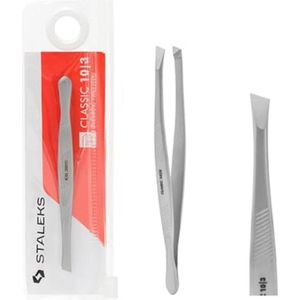 Nauwkeurig wenkbrauwpincet met brede afgeschuinde randen van medisch roestvrij staal