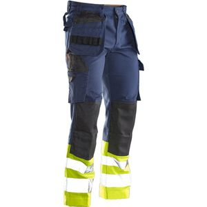 Jobman - 2277 Hi-Vis Trousers - Navy/Geel - Werkbroek - High Visibility Klasse 1