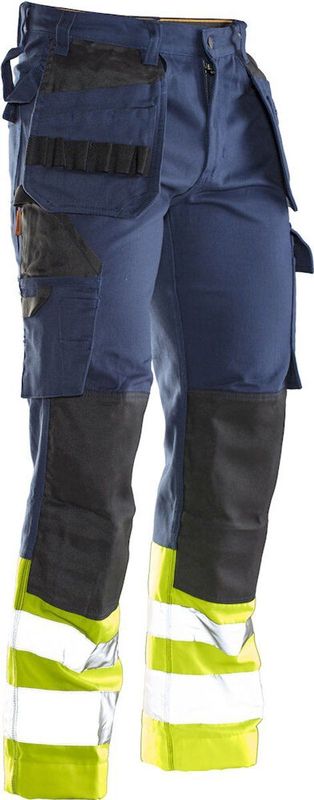 Jobman - 2277 Hi-Vis Trousers - Navy/Geel - Werkbroek - High Visibility Klasse 1