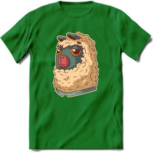 Casual lama T-Shirt Grappig | Dieren alpaca Kleding Kado Heren / Dames | Animal Skateboard Cadeau shirt - Donker Groen - M