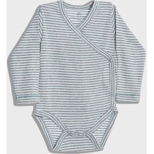 Kimono-bodysuit met lange mouwen voor baby's OrganicEra Organic Baby Kimono body, gestreept