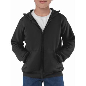 Heren hoodie lange mouwen met ritssluiting voor kinderen - casual capuchonjack