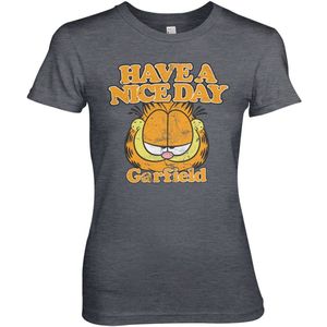 Garfield Have A Nice Day Girly Tee Damen T-Shirt Dark-Heather-S