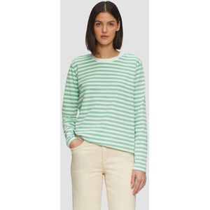 T-shirt - Gestreept - Jersey - Ronde Hals - Lange Mouw - Losse Pasvorm