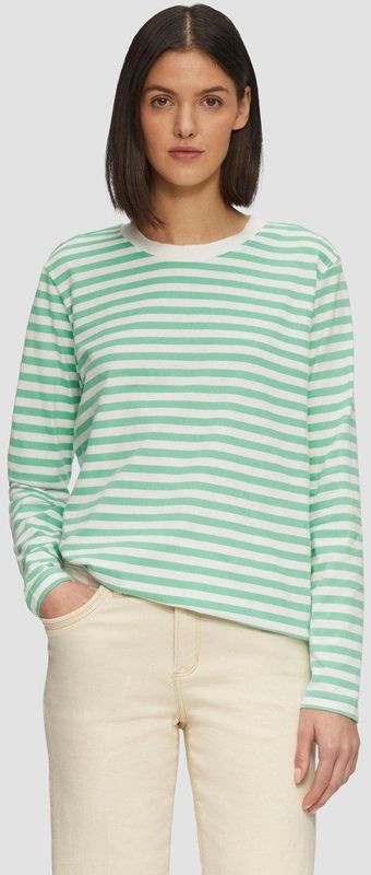 T-shirt - Gestreept - Jersey - Ronde Hals - Lange Mouw - Losse Pasvorm