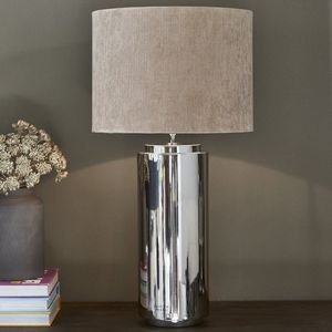 Riviera Maison Tafellamp, Lampenvoet groot, Decoratie lamp - RM Bahloe Table Lamp - Zilver - Aluminium