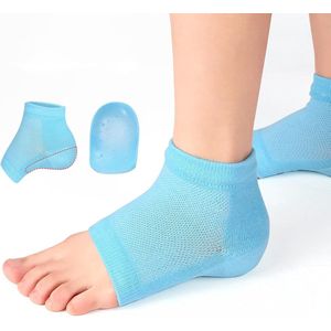 1 paar hielverhogende sokken - Gel hielverhogende inlegzolen - 2,5 cm - Hielverhogende pads - Hielbeschermers - Onzichtbare inlegzolen - Unisex - Blauw