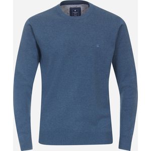 Redmond heren trui katoen - O-hals - blauw (middeldik) - Maat: 6XL