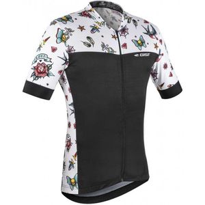 Gist Climber Tattoo Korte Mouw Wielertrui Wit,Zwart XL Man