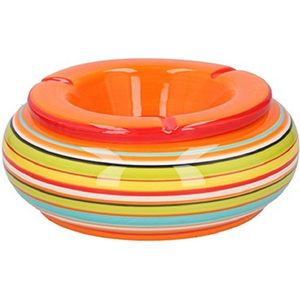 G.Wurm - Storm Asbak Keramiek Oranje/Multi-kleur 17 X 8 cm