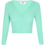 MYMO - Comfy - Trui - Turquoise - Slanke Pasvorm - Lange Mouw