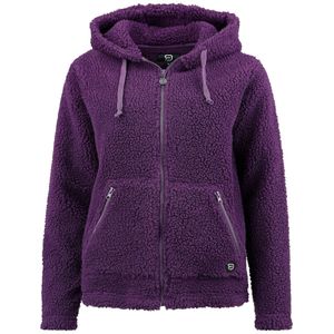 R.E.D. - Teddy Fur Hoodie - Vest met Capuchon - Paars