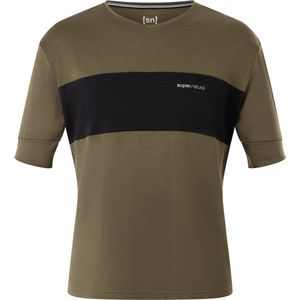 Super Natural M Gravier Tee -Olive Jet Black - Size M