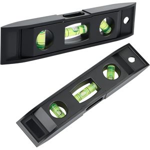 Klein Waterpas Set - 2 Stuks Torpedo Waterpas met Magneet en 3 Libellen voor Nauwkeurig Niveaueren