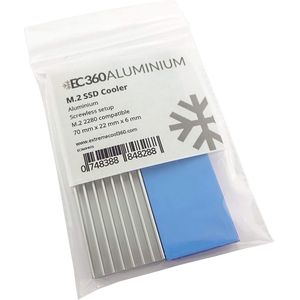 Aluminium M.2 SSD Koeler voor NVMe SSD's - Passief Koellichaam 2280