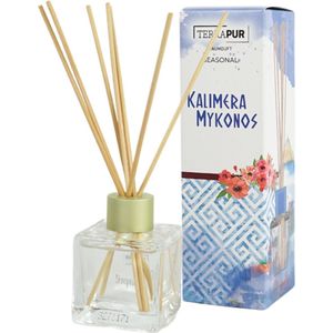 Terrapur geurverspreider huisparfum geurstokjes Seasonal Kalimera Mykonos 50 ml, doos 9 sets