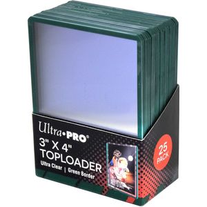 25 toploader green border ultra pro 3"" X 4