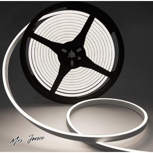 Mrs. Jones Premium Collection - Neon LED Strip Licht - 16.4ft/5m - Waterdicht - Flexibel - Binnen Buiten Decor - Koud wit