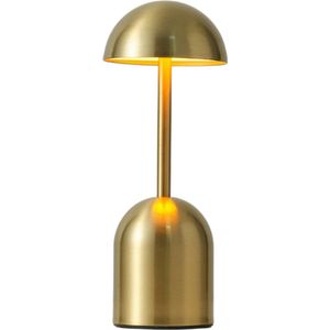 Trendup Tafellamp met Luxe Ontwerp LED Verlichting – Watervast Ontwerp USB Oplaadbaar met Touch Bediening – Dimbare Bureaulamp met Warm Wit Licht – 10 cm - Goud