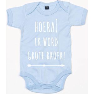 Rompertje Hoera Grote Broer-Dusty Blue-3-6 Maanden