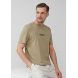 s.Oliver - Shirt - Marine/Kaki - T-shirt - Normale Pasvorm - Kwartmouw