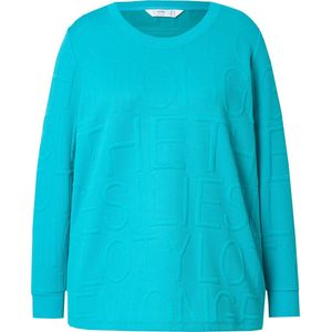 Angel of Style - Dames - Sweatshirt letterstructuur - Mintgroen - Maat 44