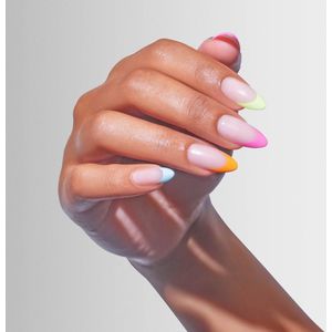 Artistic Nail Design Colourluxe Press On Tips ' Haute French' ( Short Almond )