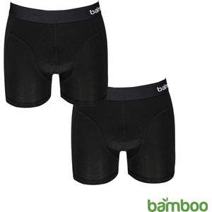 Bamboe Boxershort Heren Zwart 2-Pack - Maat  L