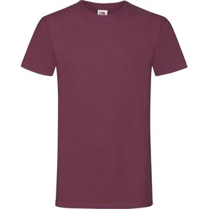 Fruit Of The Loom Heren Sofspun® T-shirt met korte mouwen (Bordeaux)