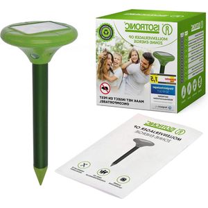 Solar LED mollenverjager Vibrasonic op zonne-energie met vibratiemotor - set van 3 woelmuizenverjagers, mollenverjager, slangenverjager - zonder boterzuur